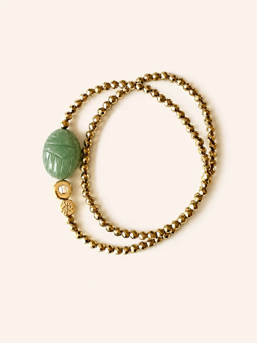 Bracelet en aventurine - Paulette Quincaillerie