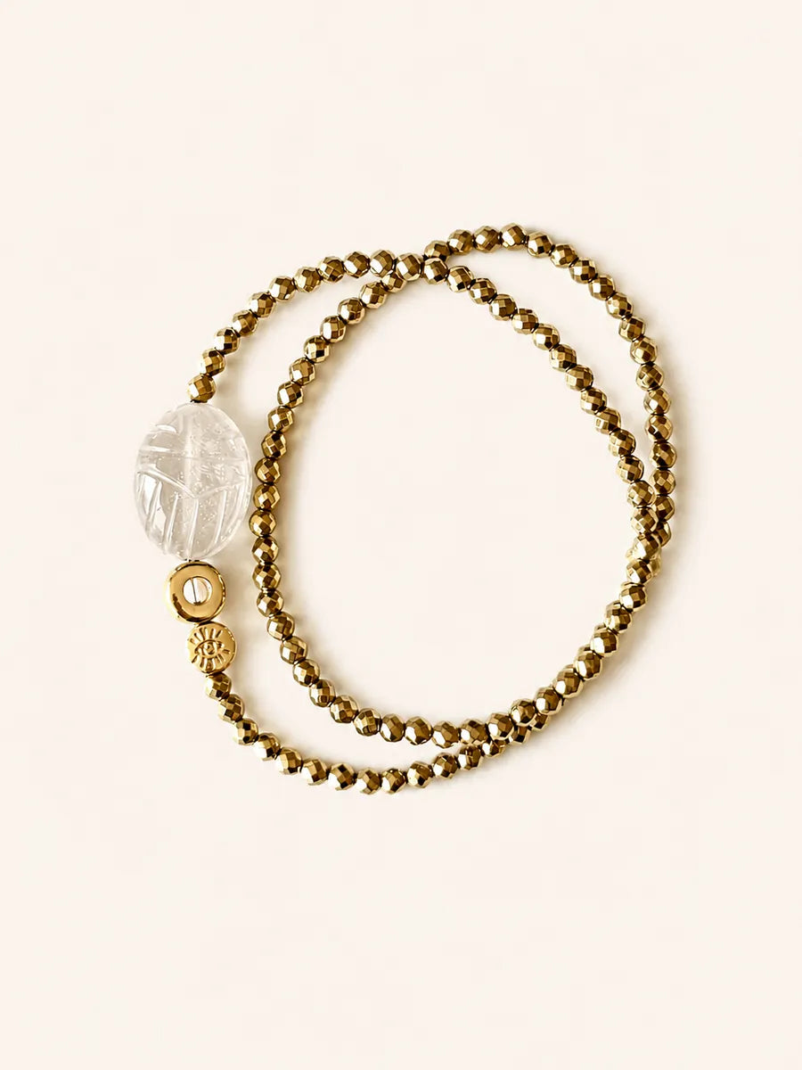 Bracelet en cristal de roche - Paulette Quincaillerie