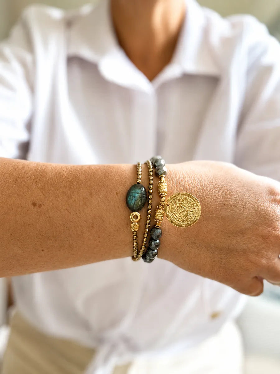 Bracelet en labradorite, vue 5 - Paulette Quincaillerie