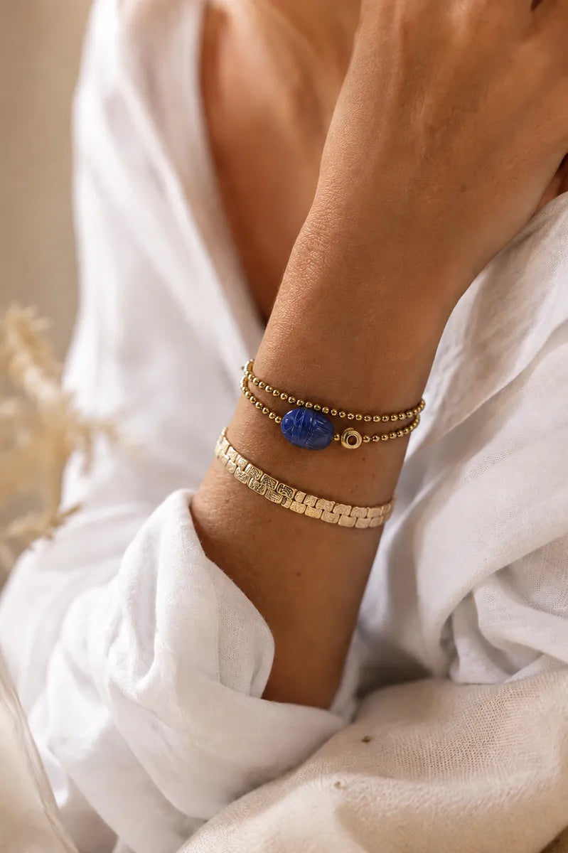 Bracelet en lapis-lazuli, vue 5 - Paulette Quincaillerie
