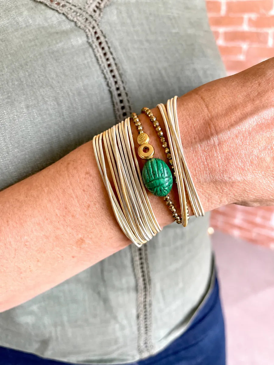 Bracelet en malachite, vue 3 - Paulette Quincaillerie