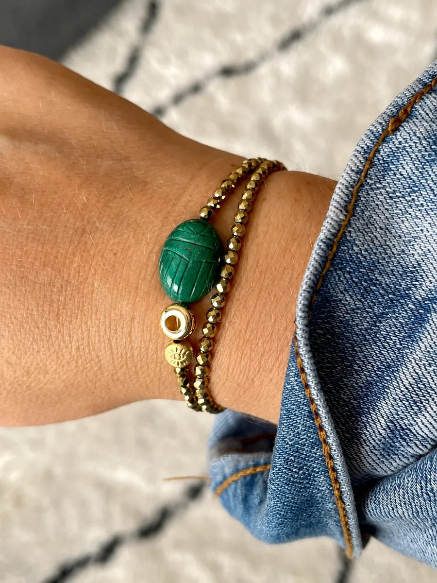 Bracelet en malachite, vue 4 - Paulette Quincaillerie