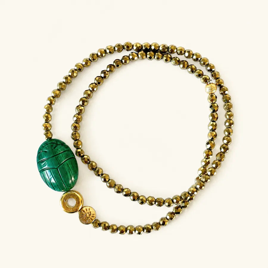 Bracelet en malachite - Paulette Quincaillerie