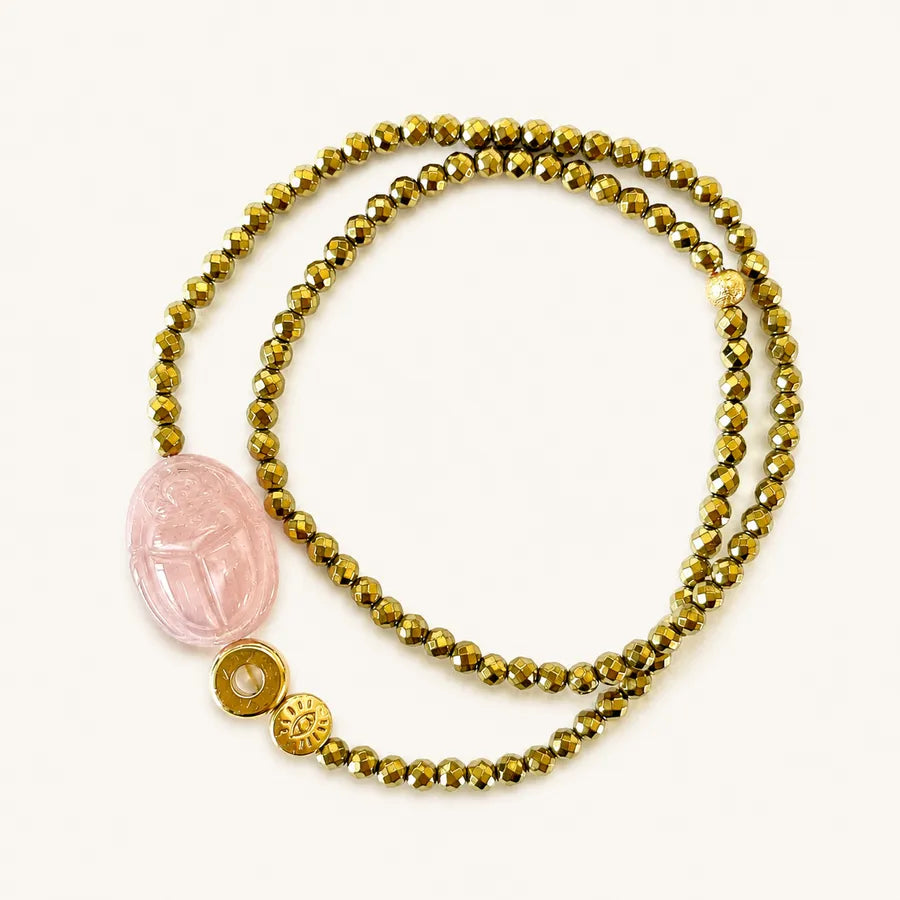 Bracelet en quartz rose - Paulette Quincaillerie