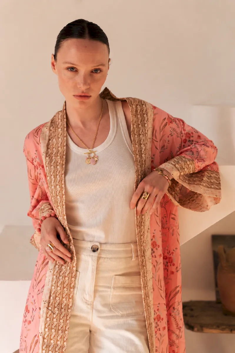 Collier en quartz rose, vue 2 - Paulette Quincaillerie