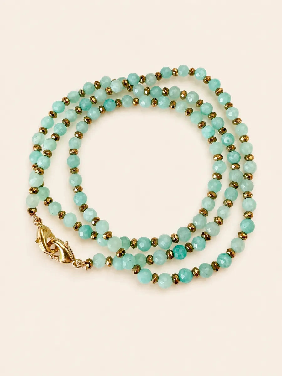Sautoir en amazonite - Paulette Quincaillerie