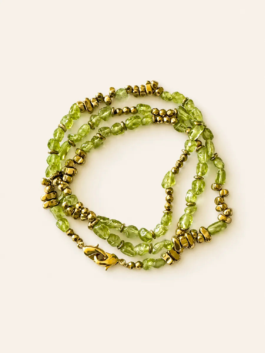 Sautoir en péridot - Paulette Quincaillerie