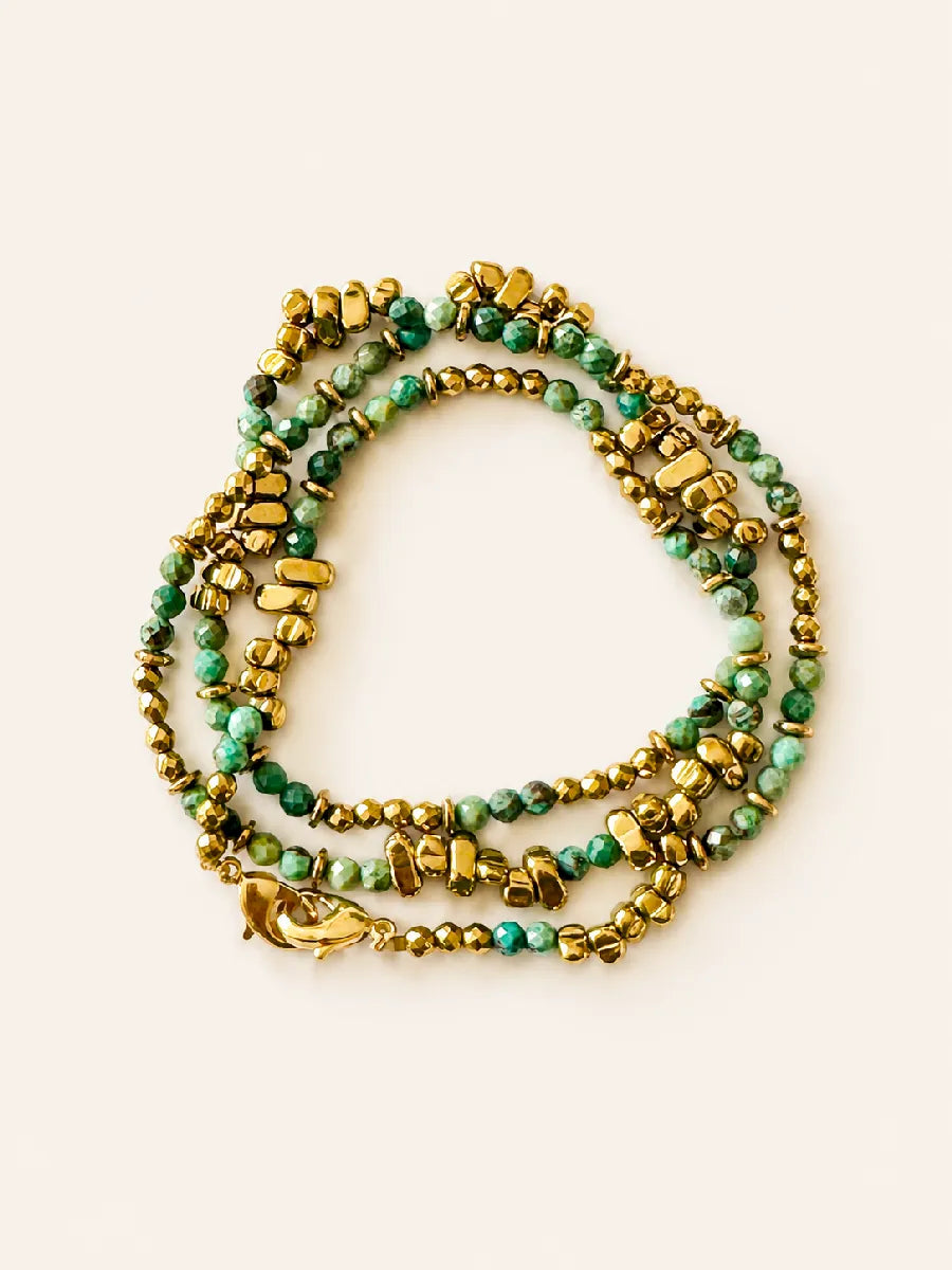 Sautoir en turquoise - Paulette Quincaillerie