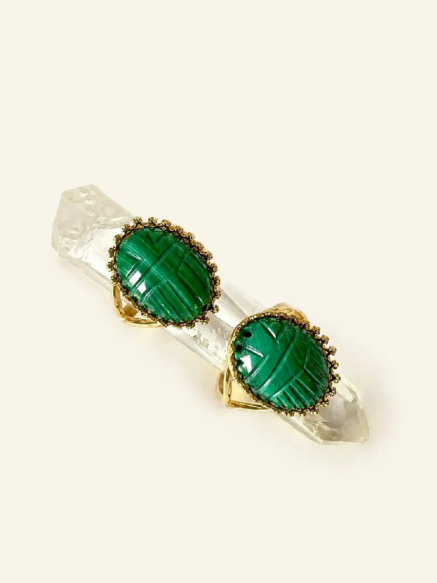 Bague en malachite - Paulette Quincaillerie