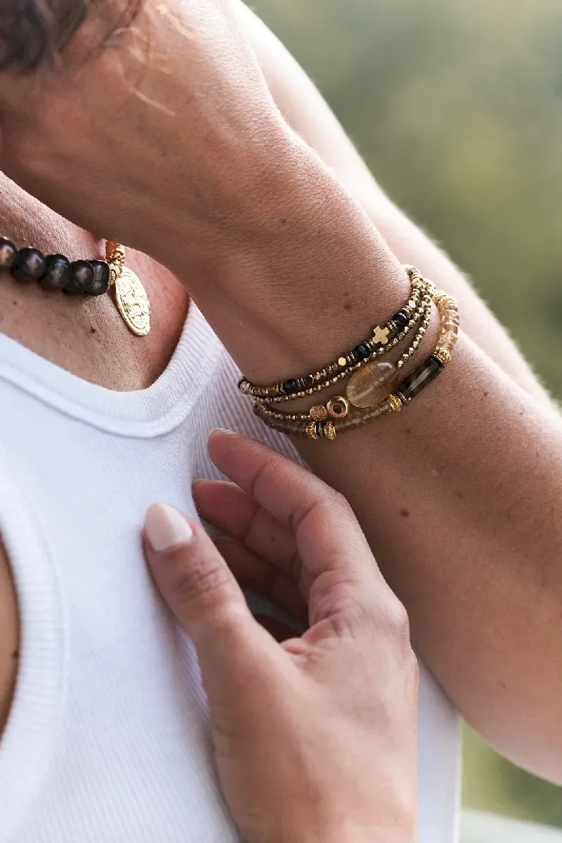 Bracelet en quartz fumé - Paulette Quincaillerie