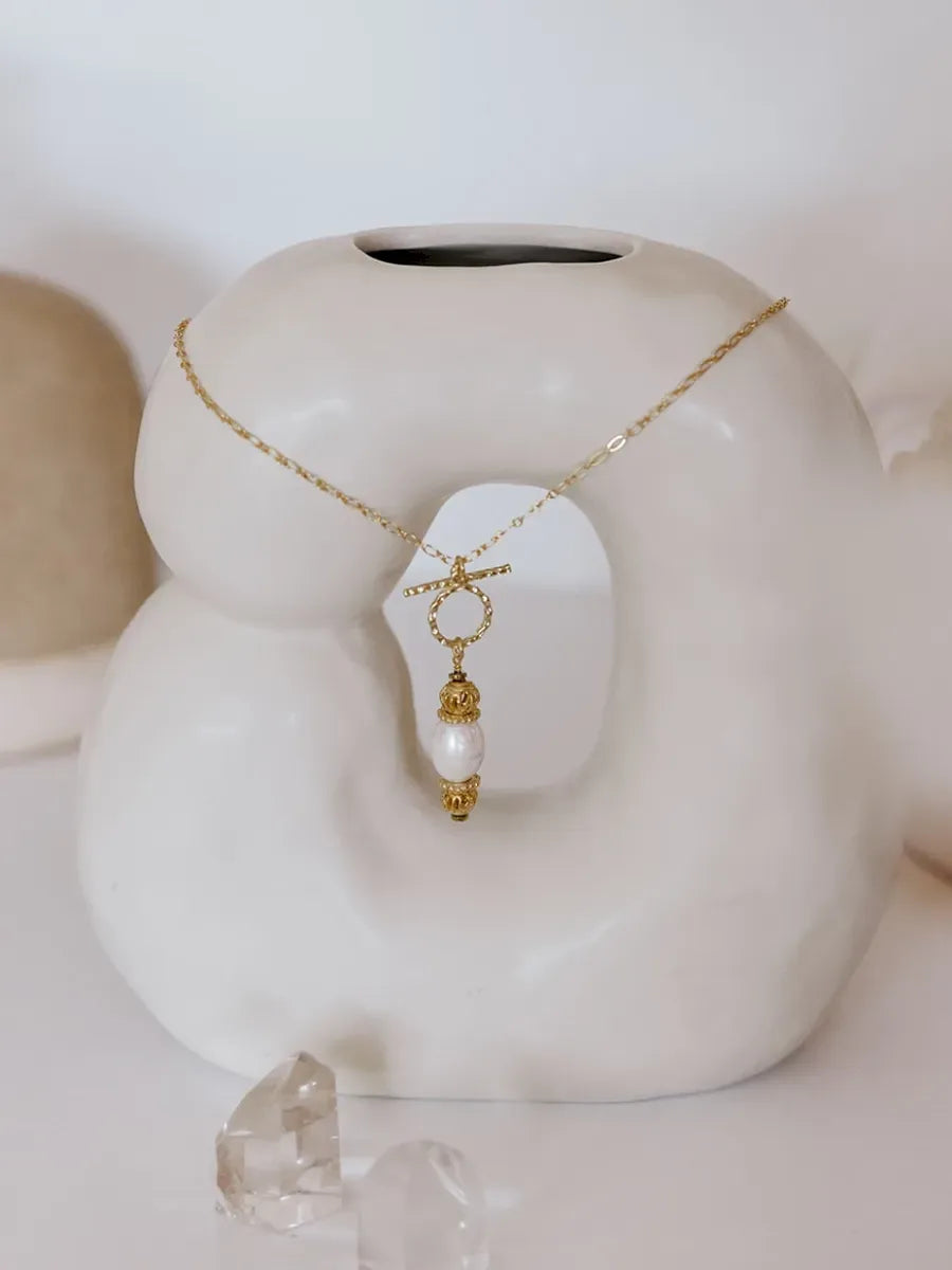 SAUTOIR TOGGLE PERLE D'EAU DOUCE