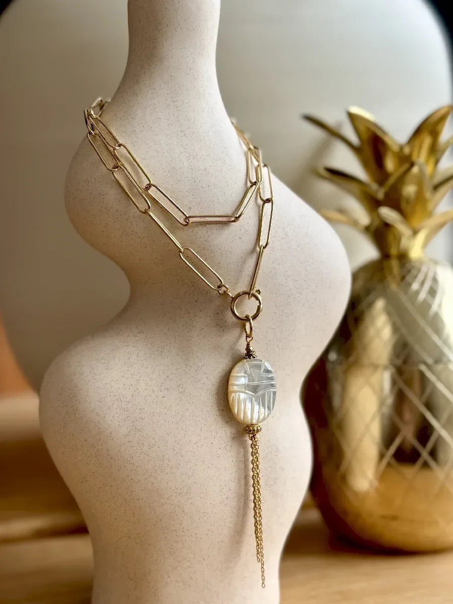 Pendentif en labradorite - Paulette Quincaillerie