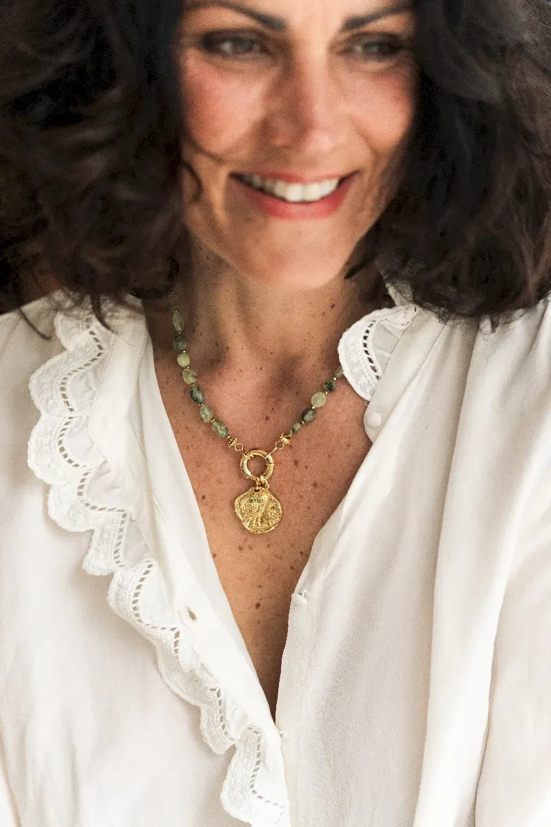 Collier en préhnite, vue 3 - Paulette Quincaillerie
