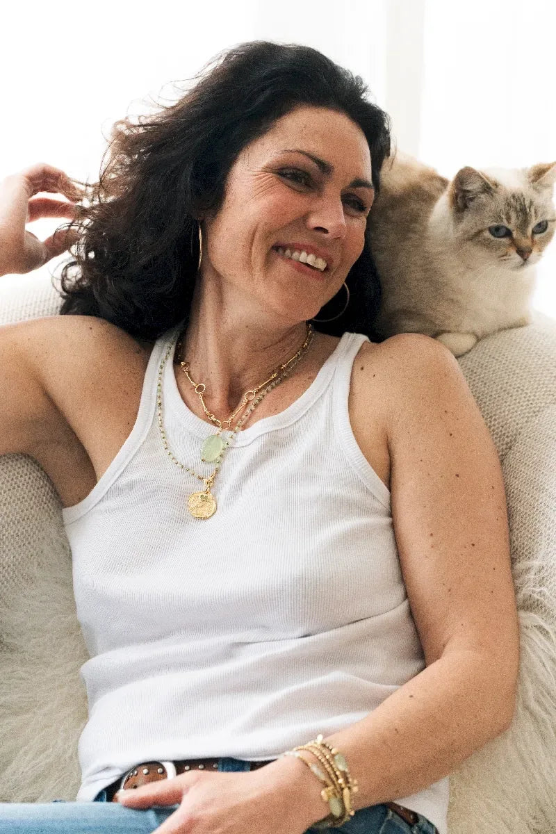 Collier en préhnite, vue 3 - Paulette Quincaillerie