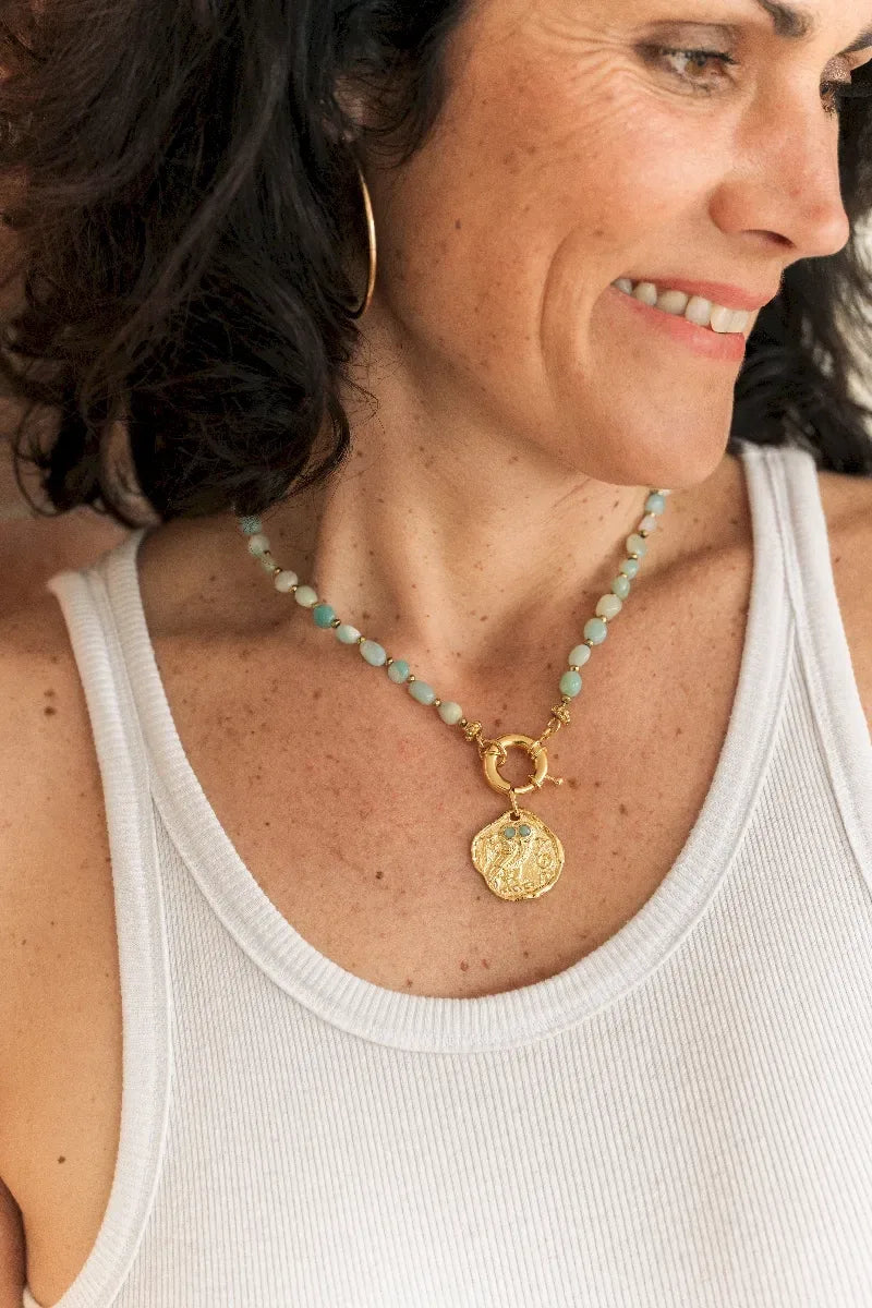 Collier en amazonite - Paulette Quincaillerie