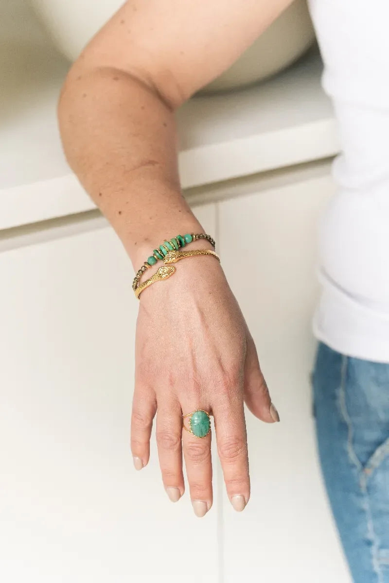 Bracelet en turquoise, vue 2 - Paulette Quincaillerie