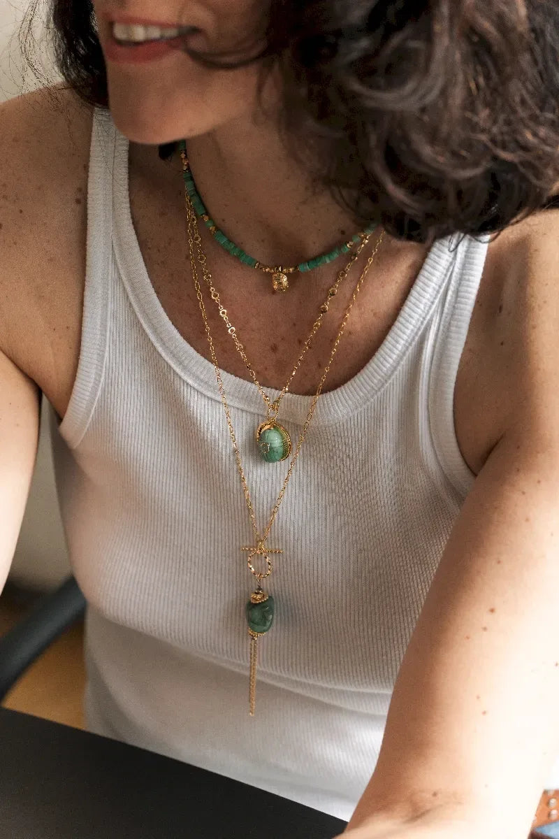 Collier en labradorite, vue 4 - Paulette Quincaillerie