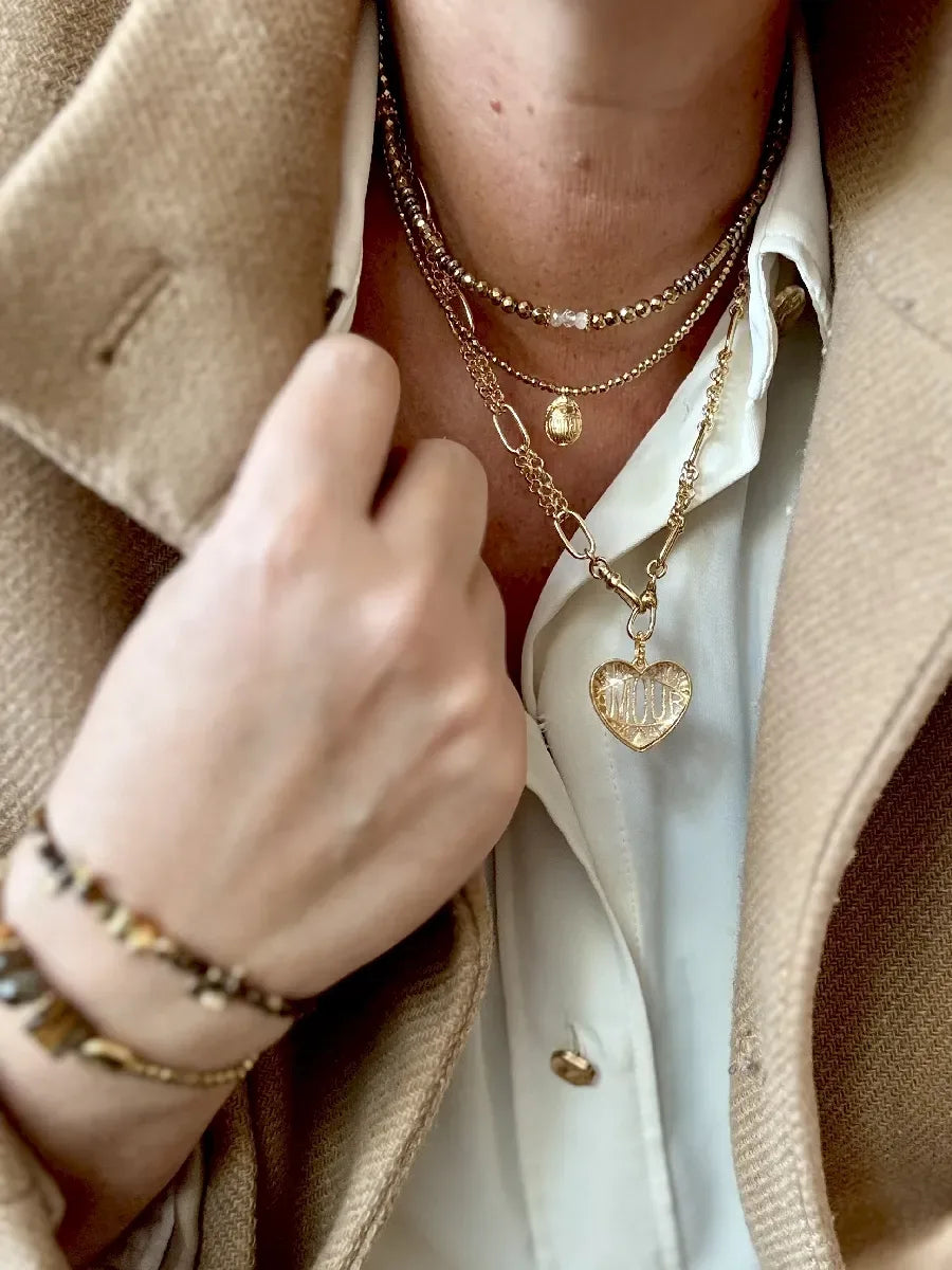 Collier en hématite, vue 3 - Paulette Quincaillerie