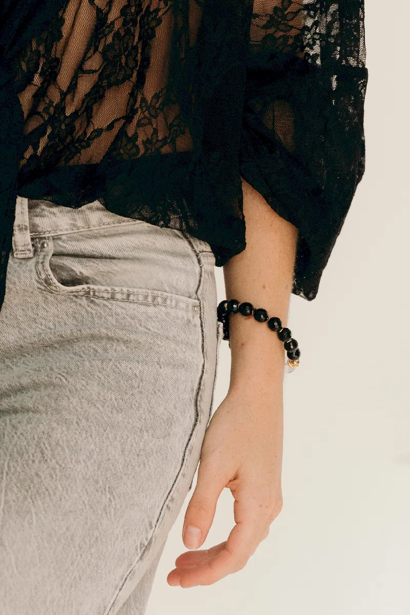 BRACELET SPINELLE NOIRE GRACE