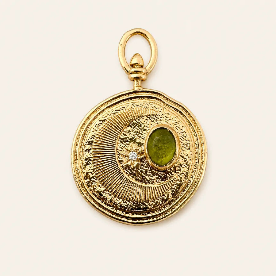 MEDAILLON LUNE PÉRIDOT