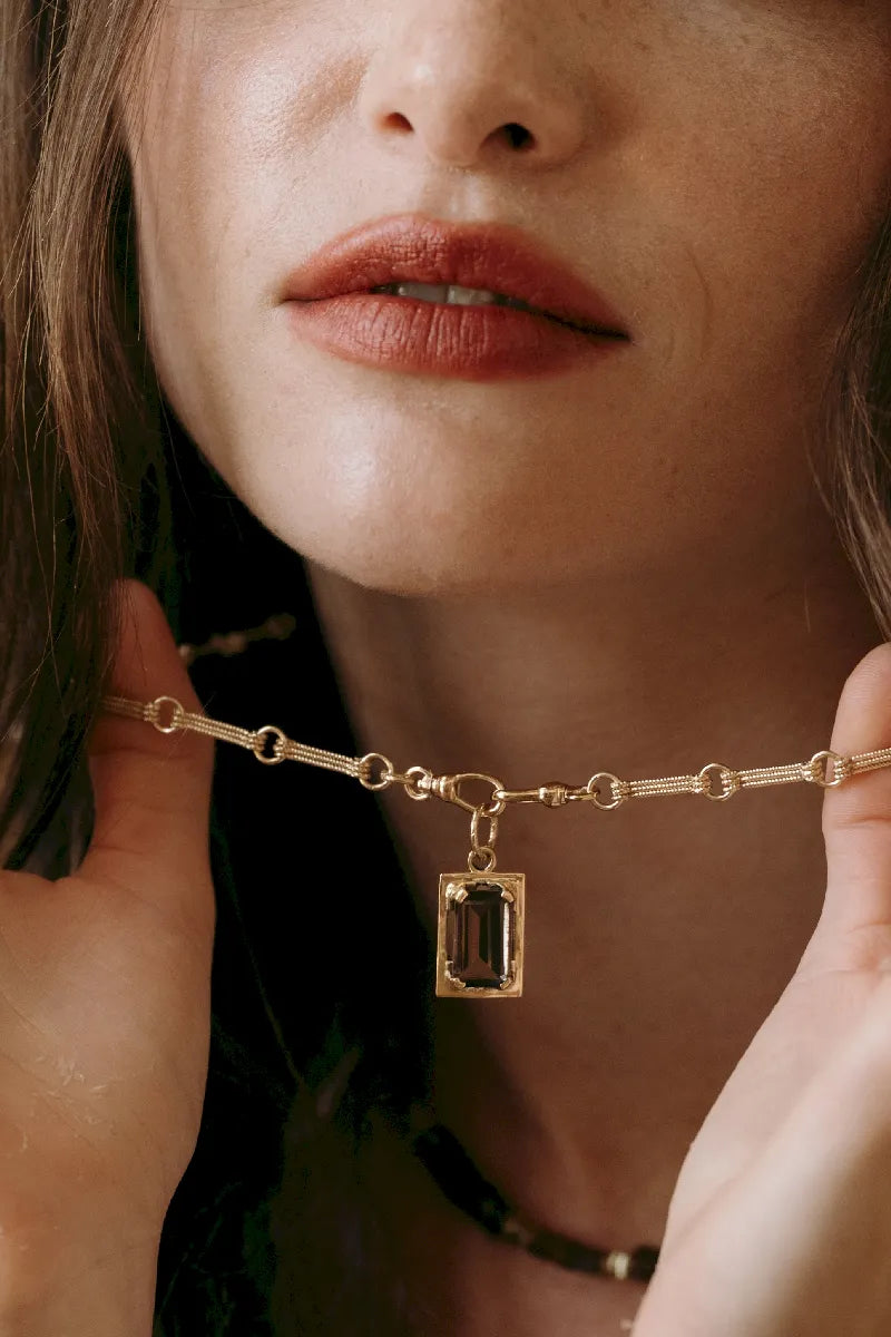 PENDENTIF HENRIETTE QUARTZ FUMÉ