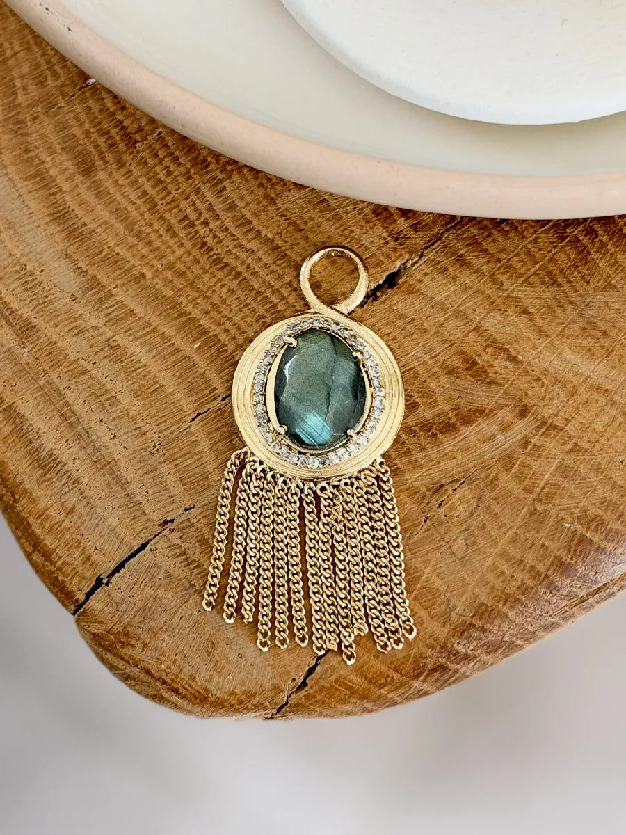 MÉDAILLON FOLK LABRADORITE