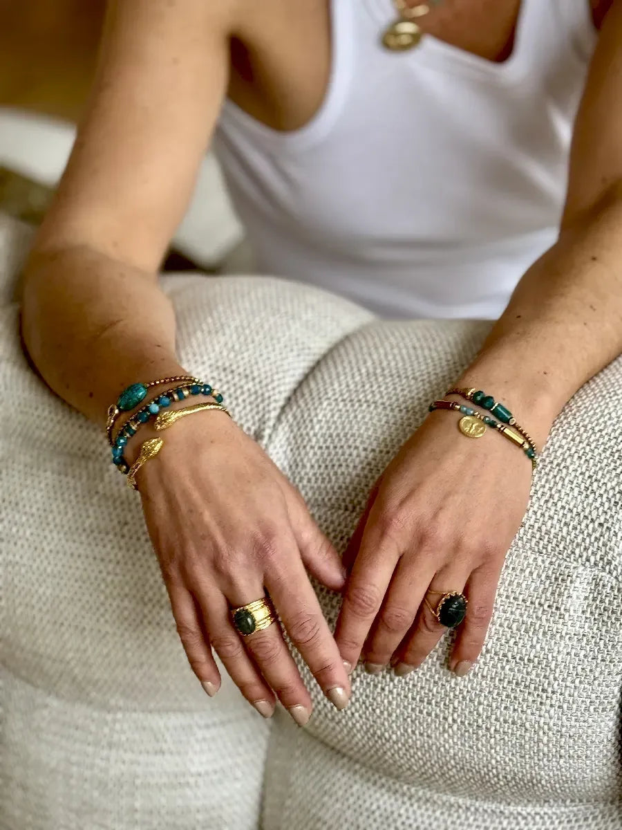 Bracelet en apatite, vue 3 - Paulette Quincaillerie