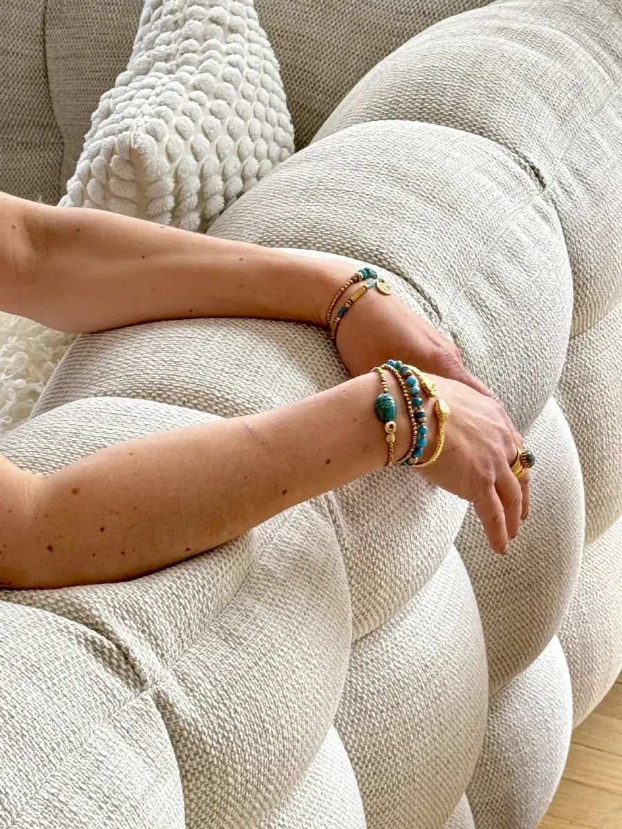 Bracelet en apatite, vue 2 - Paulette Quincaillerie