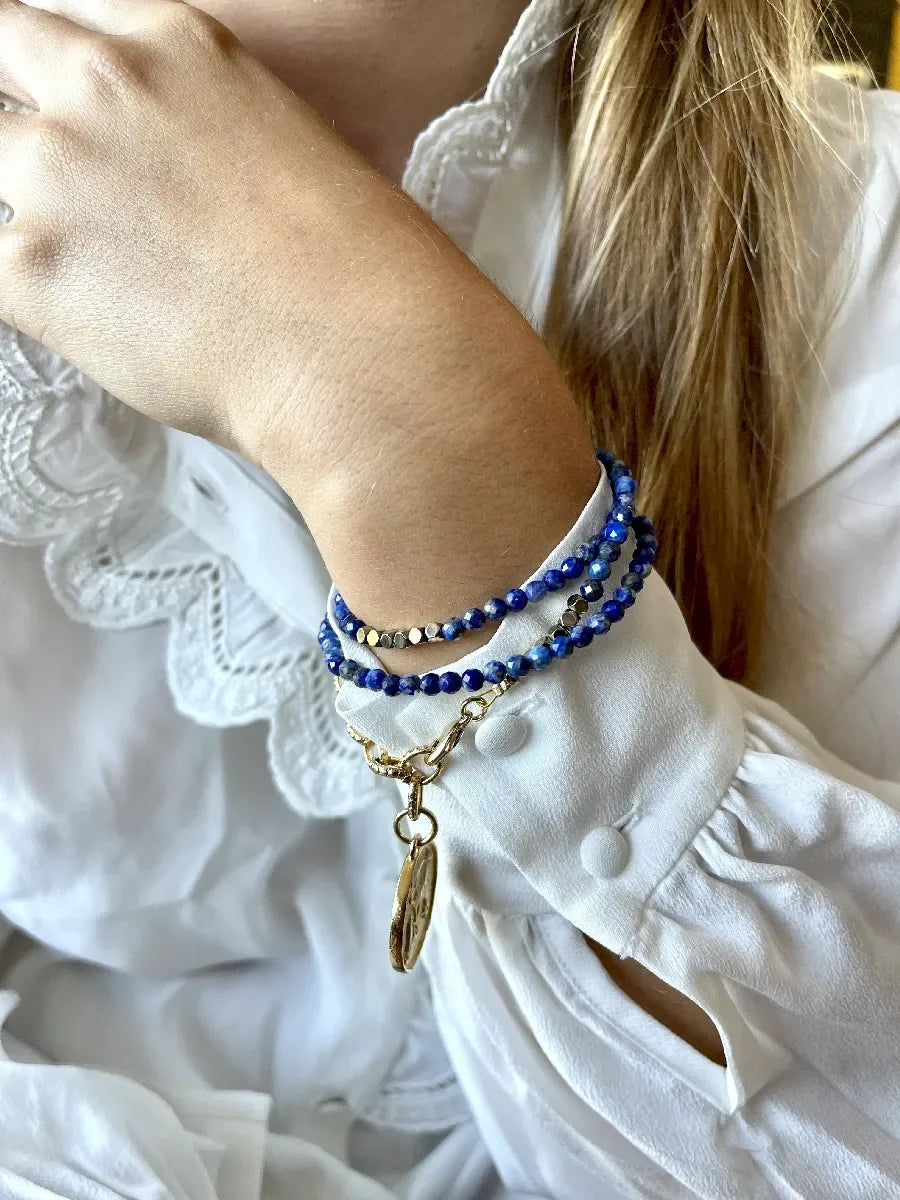 COLLIER VERSEAU LAPIS LAZULI ASTRO MEDAILLON