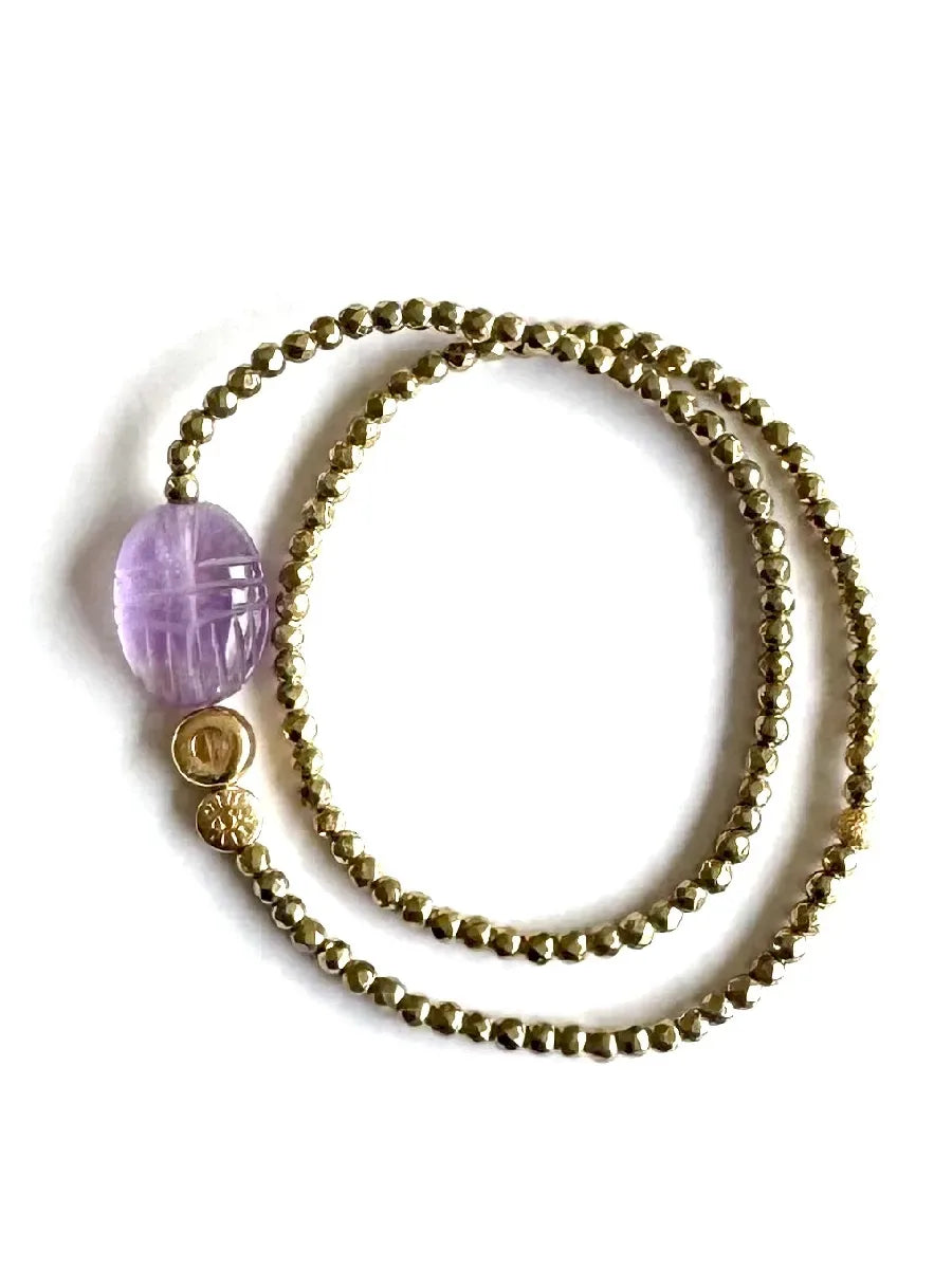 Bracelet en améthyste, vue 3 - Paulette Quincaillerie