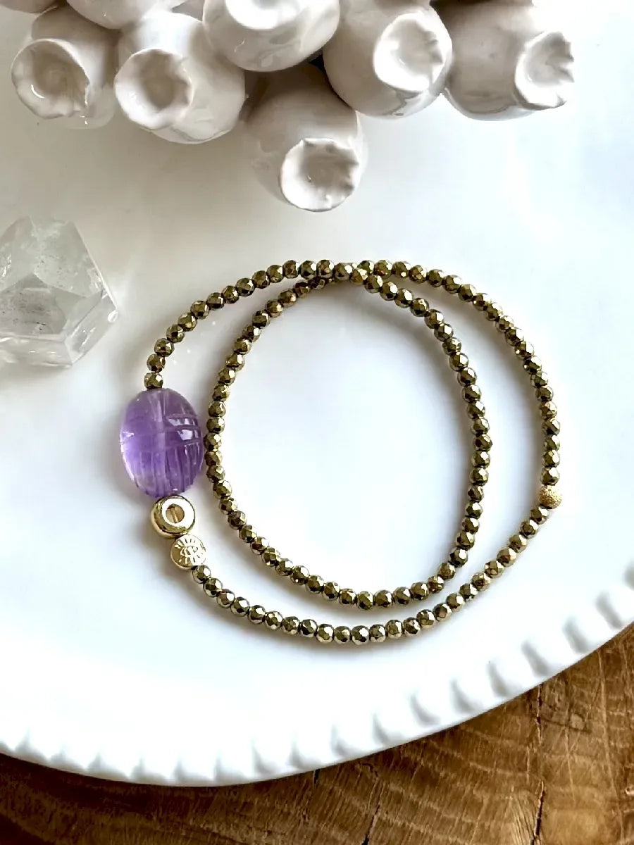 Bracelet en améthyste - Paulette Quincaillerie