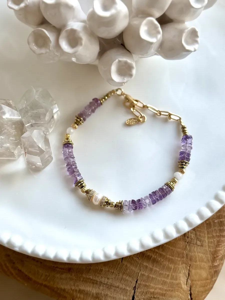 Bracelet en améthyste - Paulette Quincaillerie