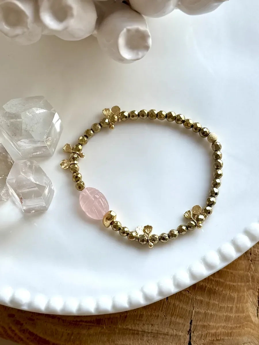 Bracelet en quartz rose - Paulette Quincaillerie