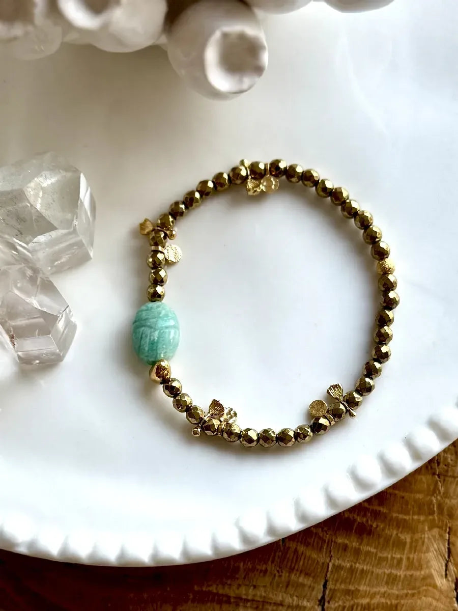 Bracelet en amazonite - Paulette Quincaillerie