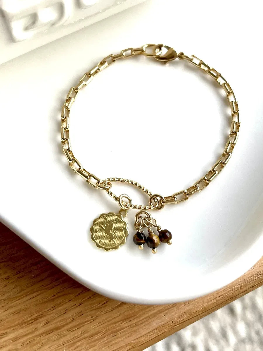 BRACELET LION ASTRO OEIL DE TIGRE