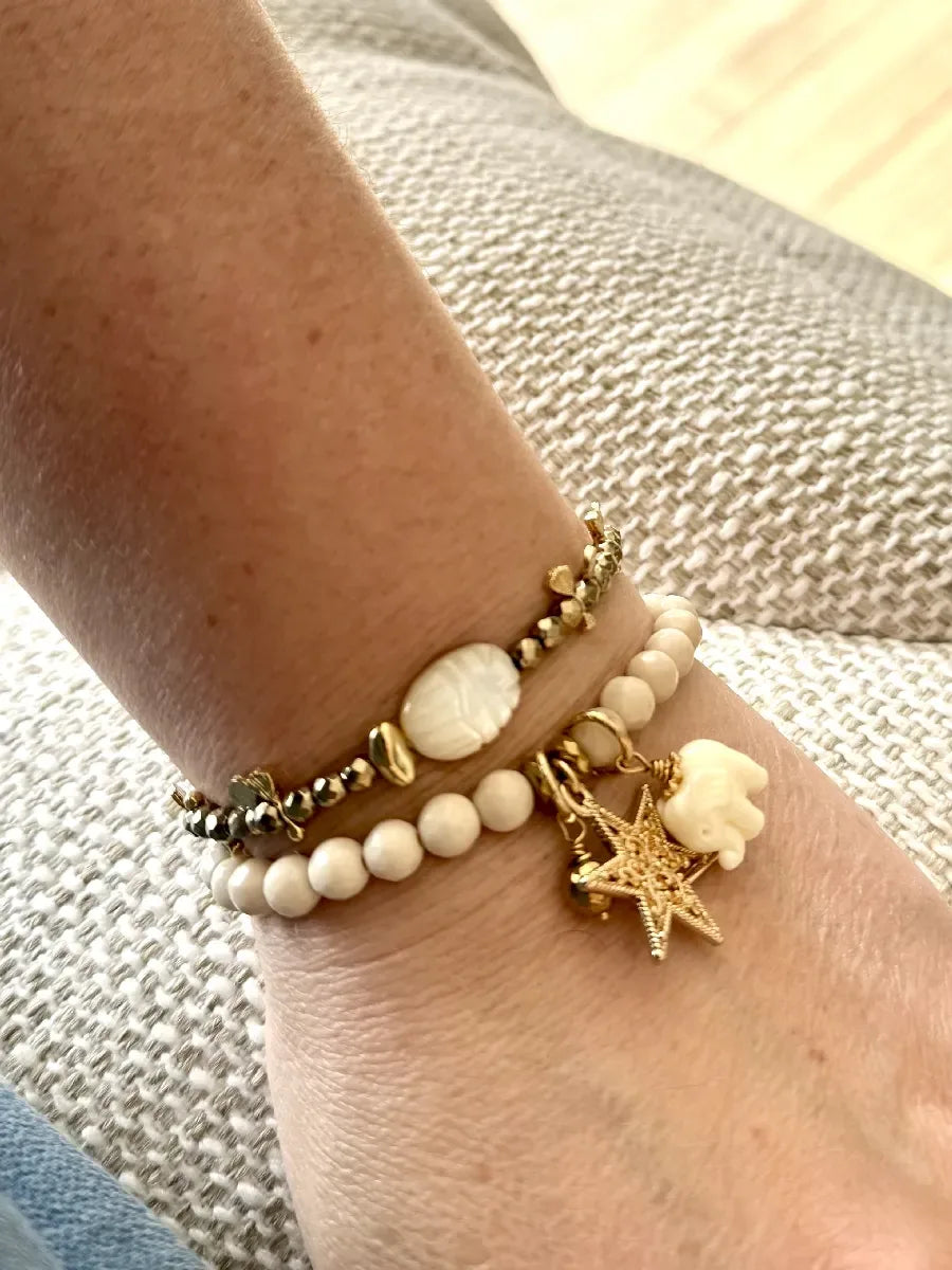 Bracelet en nacre, vue 2 - Paulette Quincaillerie
