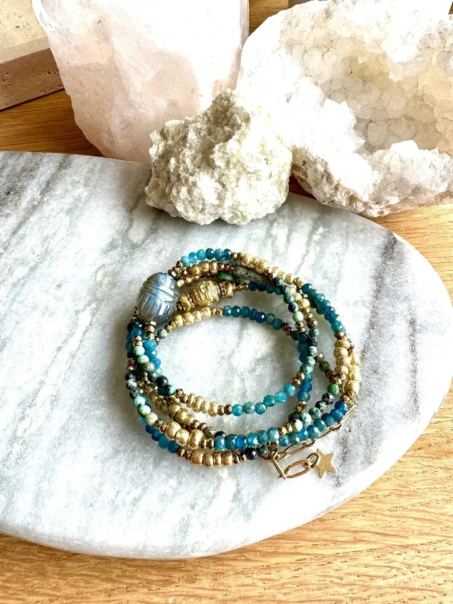 Bijou multitours en apatite, vue 4 - Paulette Quincaillerie