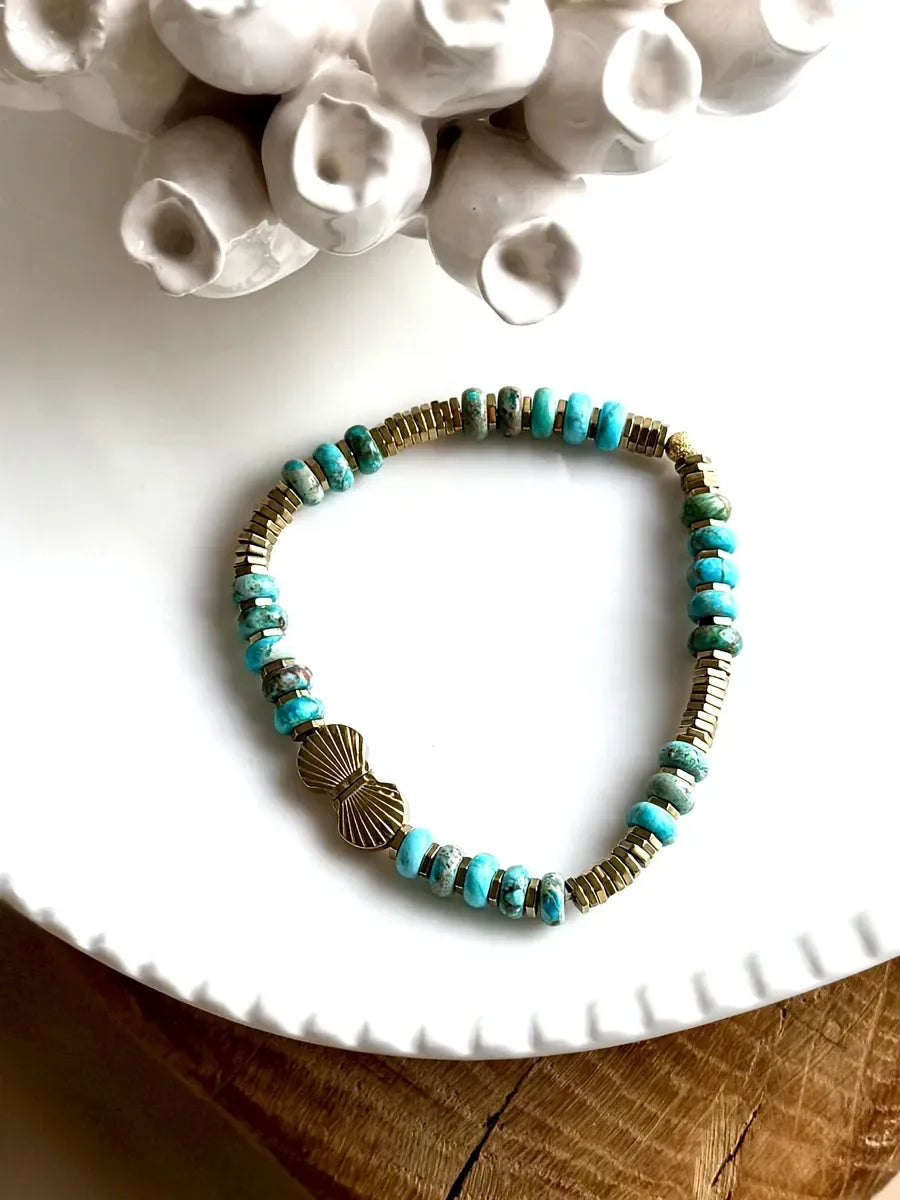BRACELET VENUR TURQUOISE CRÉATRICE MADE IN FRANCE PAULETTEQUINCAILLERIE