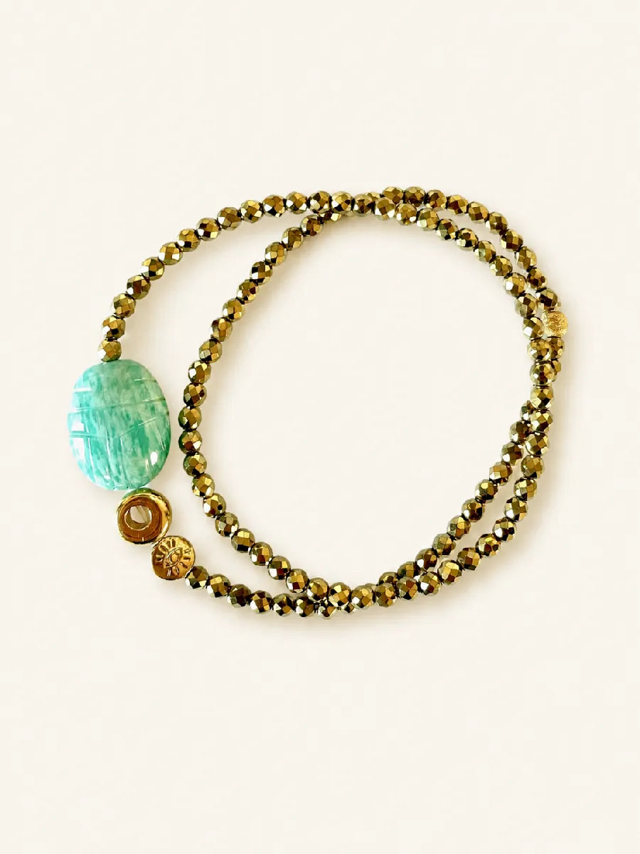 Bracelet en amazonite - Paulette Quincaillerie