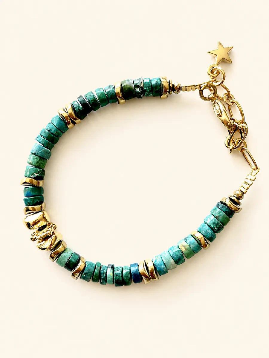 Bracelet en chrysocolle - Paulette Quincaillerie