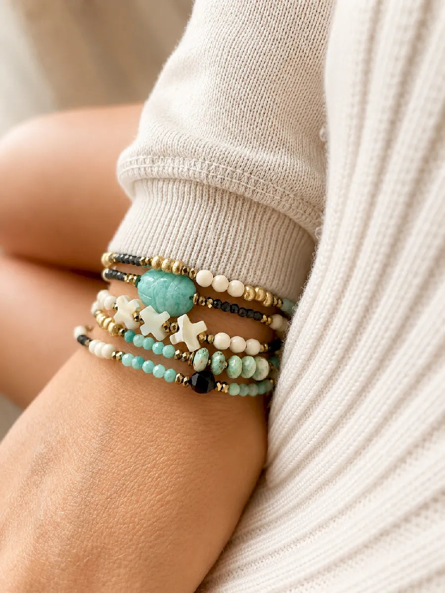 Bracelet en turquoise, vue 2 - Paulette Quincaillerie