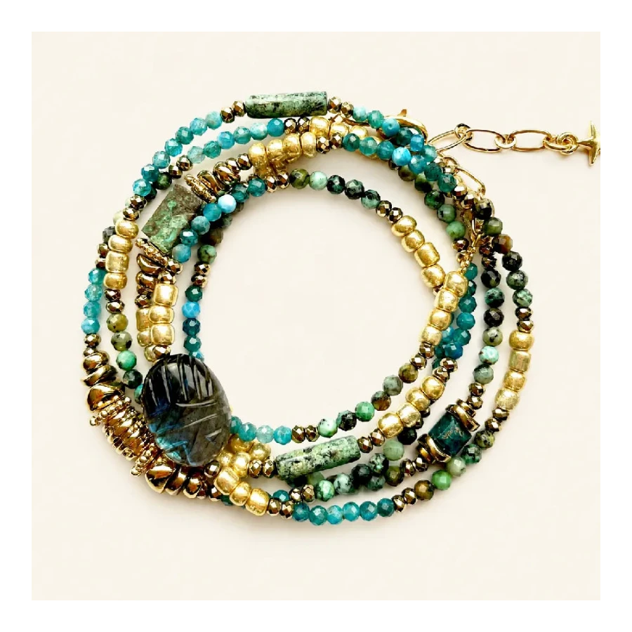 Bijou multitours en apatite - Paulette Quincaillerie
