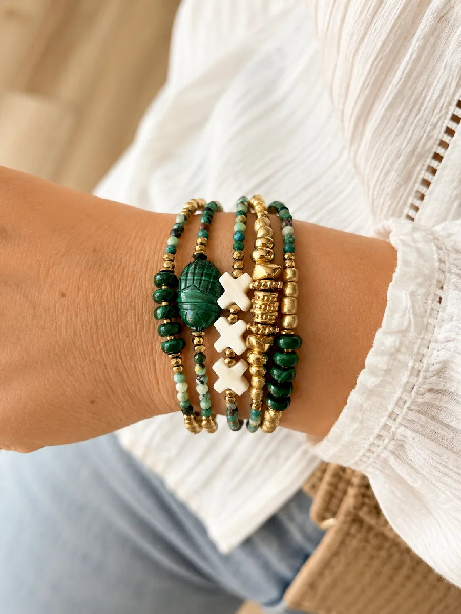 Bracelet en turquoise, vue 2 - Paulette Quincaillerie