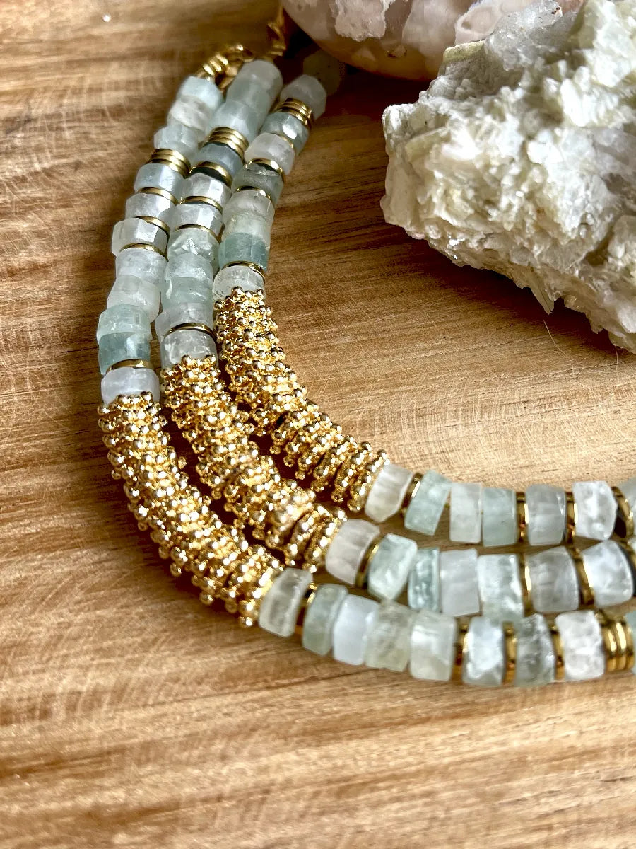 Bracelet en aigue-marine, vue 2 - Paulette Quincaillerie