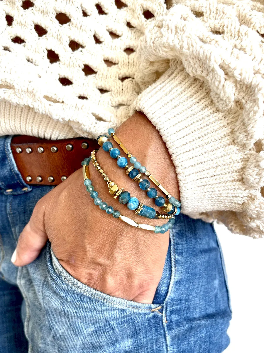Bracelet en apatite, vue 4 - Paulette Quincaillerie