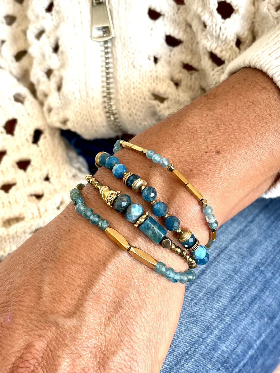 Bracelet en apatite, vue 2 - Paulette Quincaillerie