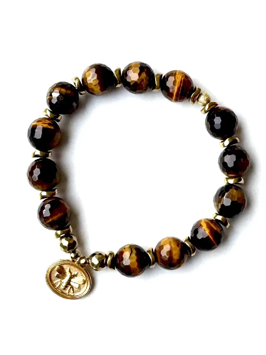 Bracelet en œil de tigre - Paulette Quincaillerie