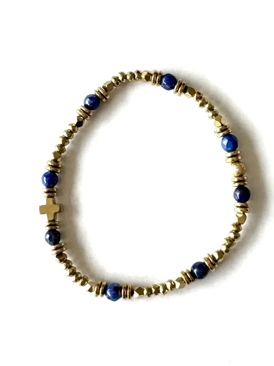 Bracelet en lapis-lazuli - Paulette Quincaillerie