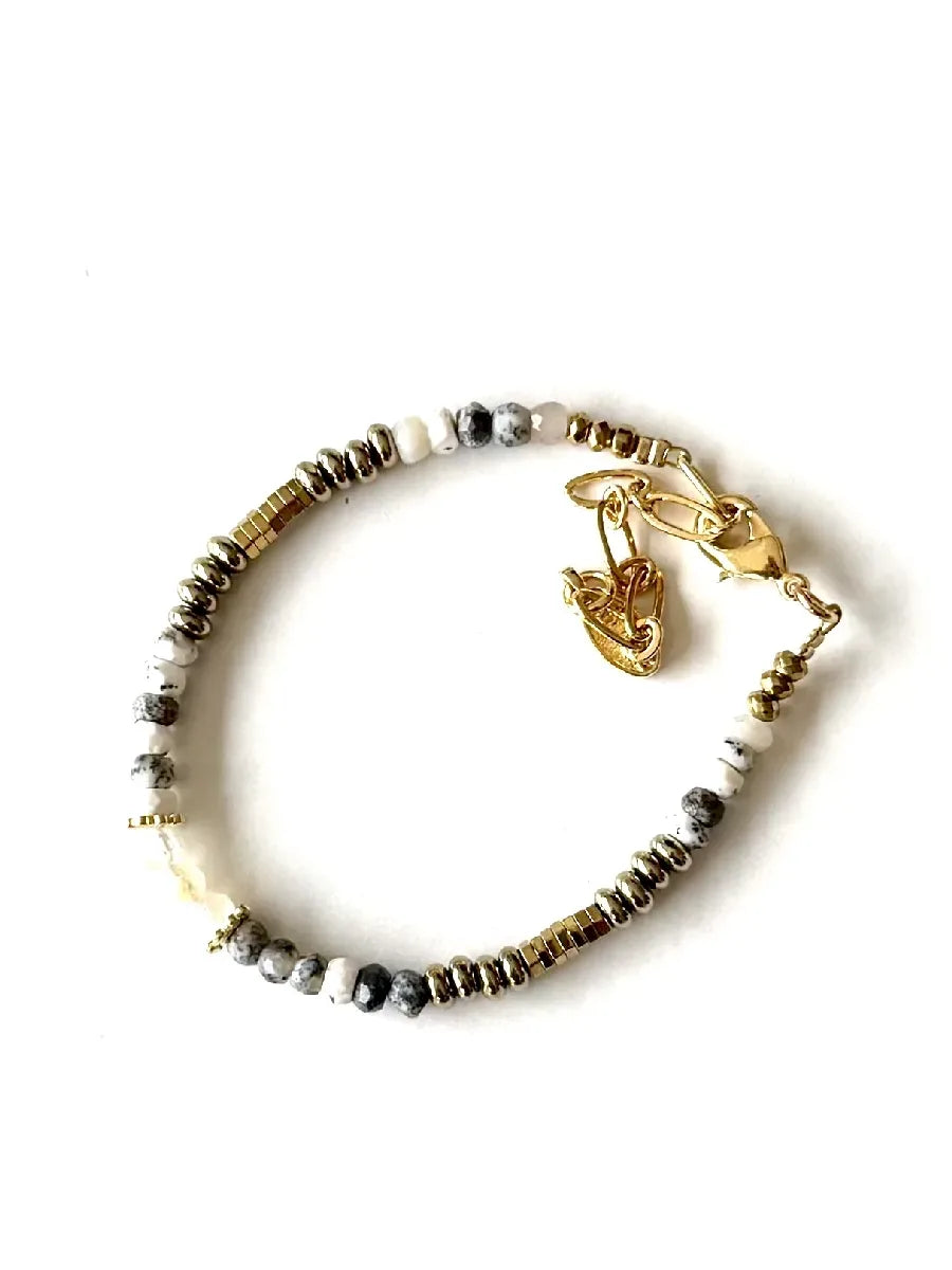 BRACELET OPALE DENDRITIQUE CELESTE