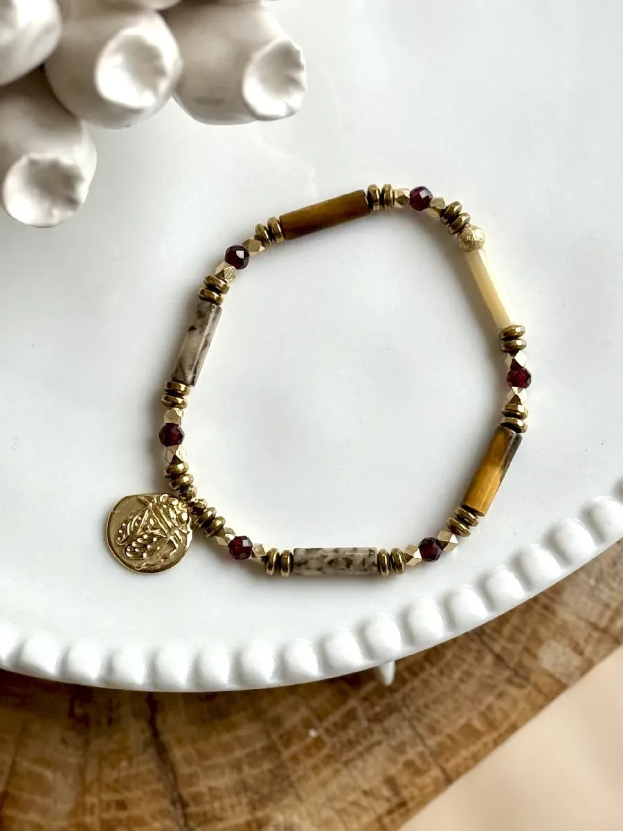 Bracelet en œil de tigre - Paulette Quincaillerie